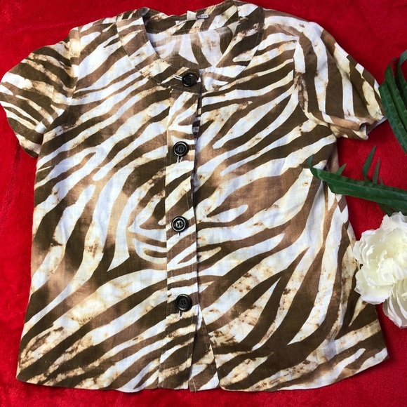 JM COLLECTION size 6P 💯 linen good condition - Picture 4 of 6